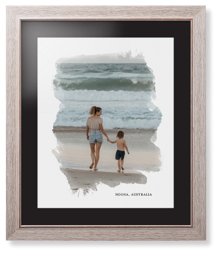 Brushed Moments Framed Print, Rustic, Modern, None, Black, Single piece, 16x20, White, white