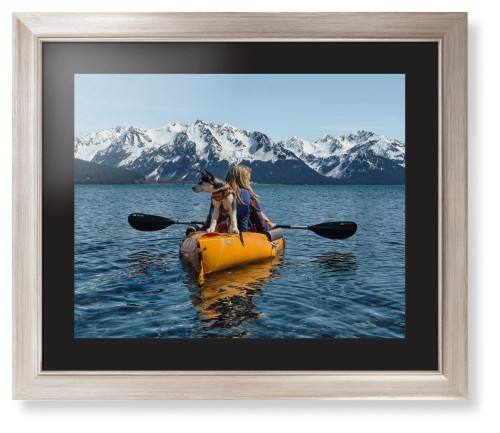 Photo Gallery Landscape Framed Print, Metallic, Modern, Black, Black, Single piece, 16x20, Multicolor