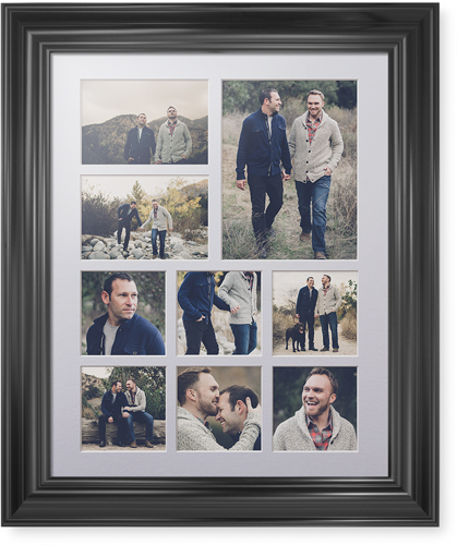 Hero Nine Up Portrait Deluxe Mat Framed Print, Black, Classic, White, Single piece, 16x20, Multicolor, multi