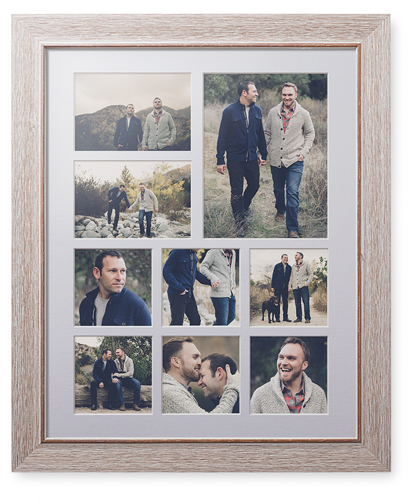 Hero Nine Up Portrait Deluxe Mat Framed Print, Rustic, Modern, White, Single piece, 16x20, Multicolor, multi