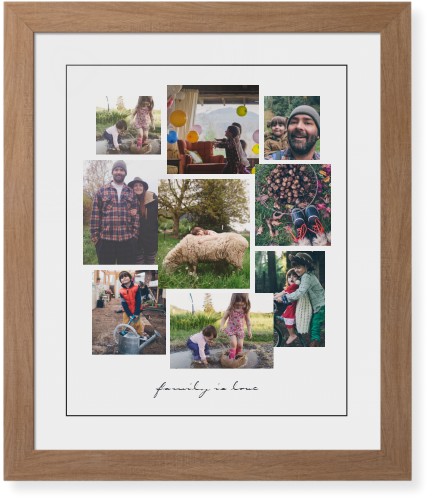 Gallery Collage of Nine Framed Print, Natural, Contemporary, Black, White, Single piece, 16x20, White