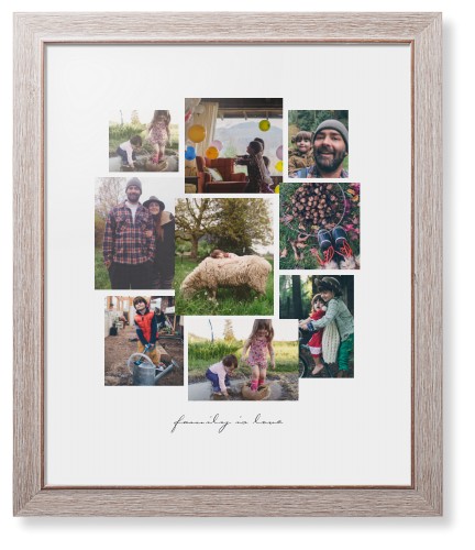 Gallery Collage of Nine Framed Print, Rustic, Modern, None, White, Single piece, 16x20, White