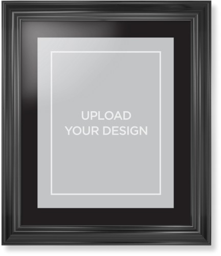 Upload Your Own Design Portrait Framed Print, Black, Classic, None, Black, Single piece, 16x20, Multicolor