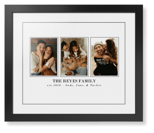 Classic Trio Framed Print, Black, Contemporary, Black, White, Single piece, 16x20, White, white