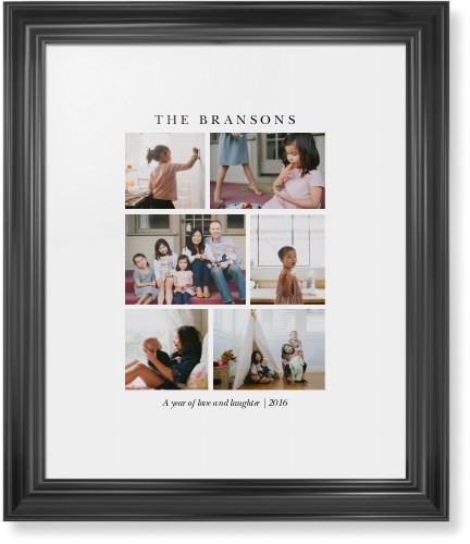 Gallery Montage of Memories Framed Print, Black, Classic, None, White, Single piece, 16x20, White, white