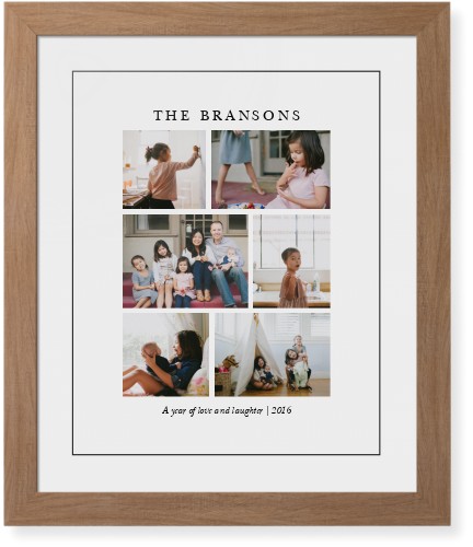 Gallery Montage of Memories Framed Print, Natural, Contemporary, Black, White, Single piece, 16x20, White