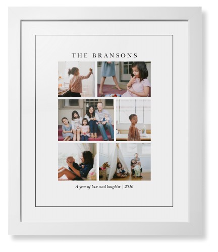 Gallery Montage of Memories Framed Print, White, Contemporary, Black, White, Single piece, 16x20, White