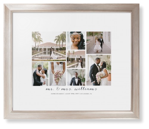 Clean Gallery Collage of Eight Framed Print, Metallic, Modern, None, White, Single piece, 16x20, Multicolor
