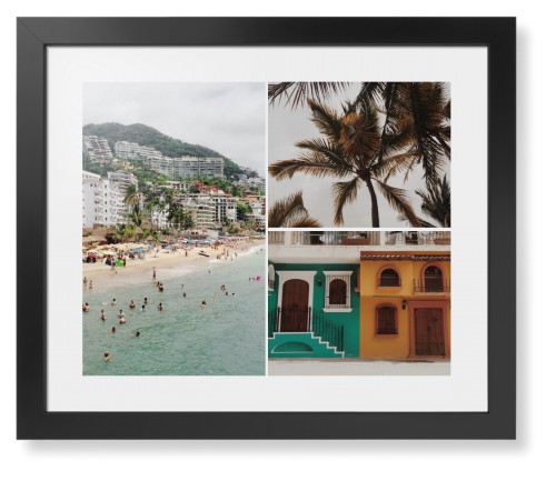 Gallery of Three Framed Print, Black, Contemporary, None, White, Single piece, 16x20, Multicolor, multi