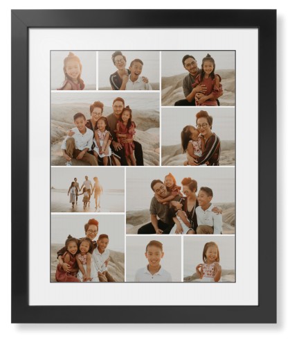 Gallery of Ten Framed Print, Black, Contemporary, Black, White, Single piece, 16x20, Multicolor, multi