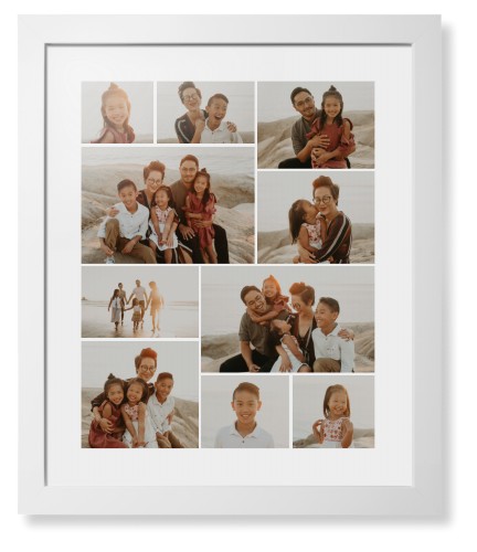 Gallery of Ten Framed Print, White, Contemporary, White, White, Single piece, 16x20, Multicolor