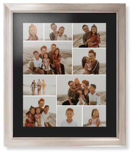 Gallery of Ten Framed Print, Metallic, Modern, Black, Black, Single piece, 16x20, Multicolor