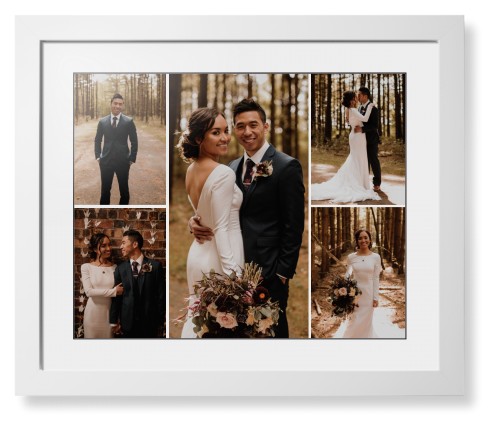 Gallery of Five Framed Print, White, Contemporary, Black, White, Single piece, 16x20, Multicolor