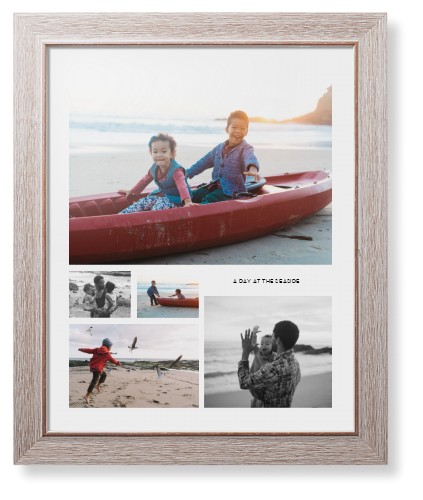 Hero Collage Portrait Framed Print, Rustic, Modern, None, None, Single piece, 16x20, Multicolor, multi