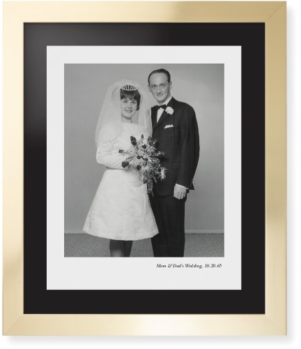 Modern Gallery of One Portrait Framed Print, Matte Gold, Contemporary, None, Black, Single piece, 16x20, Multicolor, multi