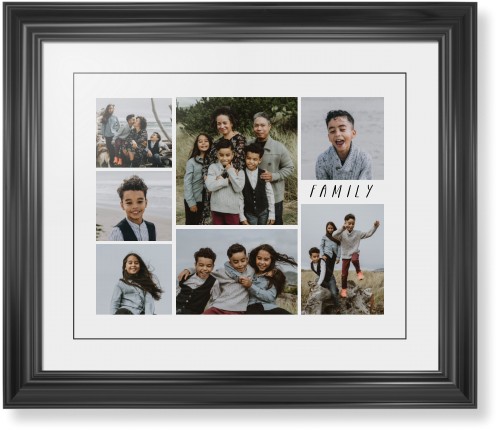 Rustic Picture Gallery Collage Of Seven Framed Print, Black, Classic, Black, White, Single piece, 16x20, Multicolor