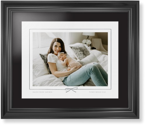 Whimsical Border of One Framed Print, Black, Classic, None, Black, Single piece, 16x20, Gray, silver