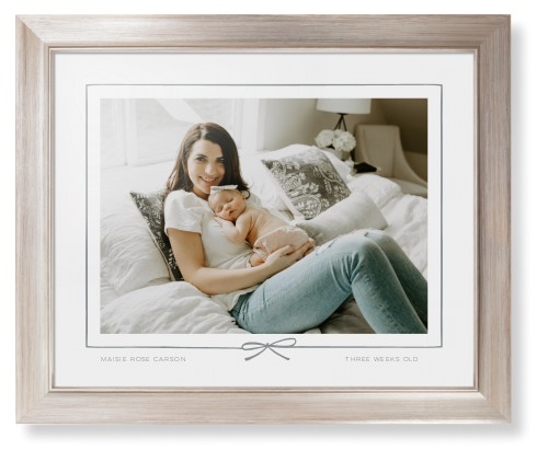 Whimsical Border of One Framed Print, Metallic, Modern, None, None, Single piece, 16x20, Gray