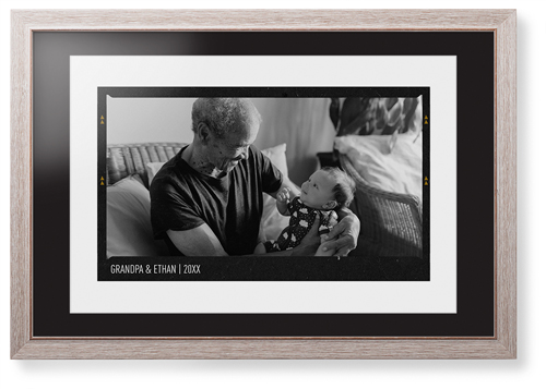 Film Frame Framed Print, Rustic, Modern, White, Black, Single piece, 20x30, White