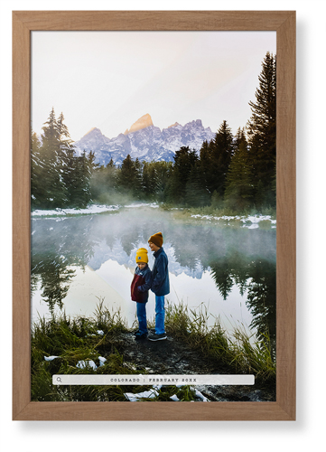 Travel Banner Portrait Framed Print, Natural, Contemporary, None, None, Single piece, 20x30, Black, black