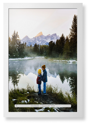 Travel Banner Portrait Framed Print, White, Contemporary, None, None, Single piece, 20x30, Black, black