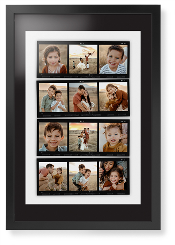 Favorite Film Collage Framed Print, Black, Contemporary, Black, Black, Single piece, 20x30, White