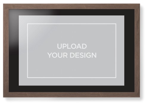 Upload Your Own Design Framed Print, Walnut, Contemporary, White, Black, Single piece, 20x30, Multicolor