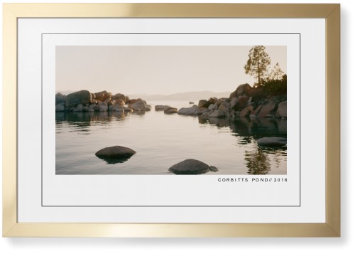 Modern Gallery Framed Print, Matte Gold, Contemporary, Black, White, Single piece, 20x30, White