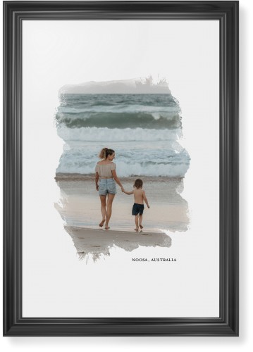 Brushed Moments Framed Print, Black, Classic, White, White, Single piece, 20x30, White