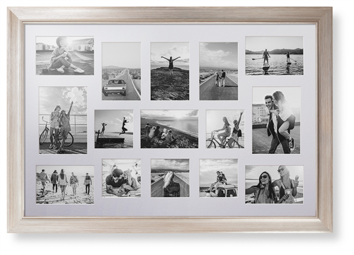 Mixed Photo Montage Deluxe Mat Framed Print, Metallic, Modern, White, Single piece, 20x30, Multicolor