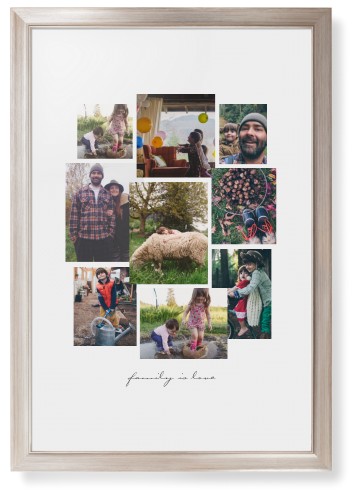 Gallery Collage of Nine Framed Print, Metallic, Modern, None, White, Single piece, 20x30, White