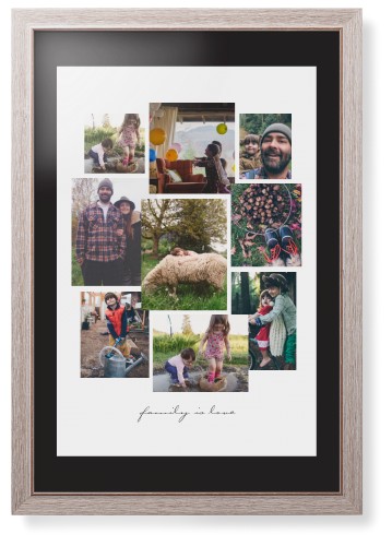 Gallery Collage of Nine Framed Print, Rustic, Modern, Black, Black, Single piece, 20x30, White