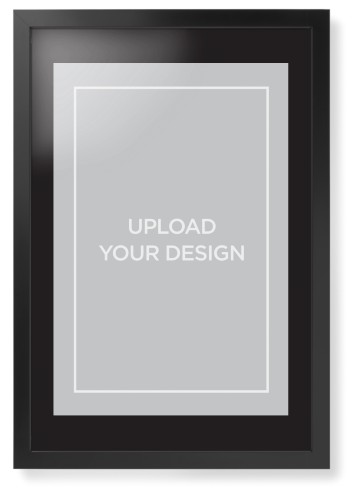 Upload Your Own Design Portrait Framed Print, Black, Contemporary, None, Black, Single piece, 20x30, Multicolor