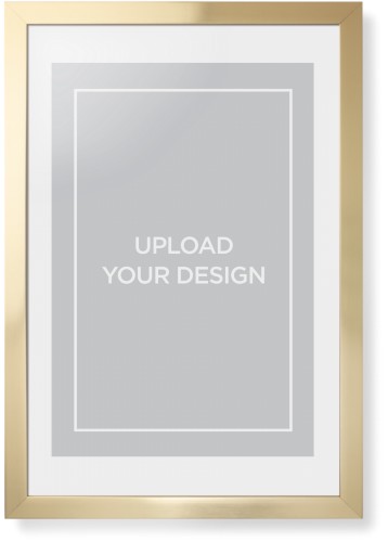 Upload Your Own Design Portrait Framed Print, Matte Gold, Contemporary, White, White, Single piece, 20x30, Multicolor