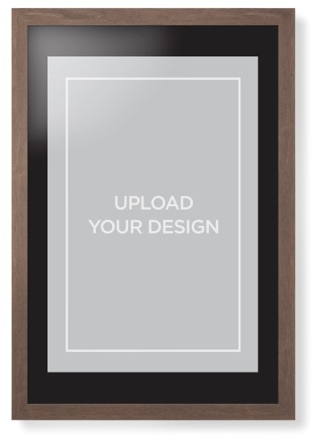 Upload Your Own Design Portrait Framed Print, Walnut, Contemporary, None, Black, Single piece, 20x30, Multicolor
