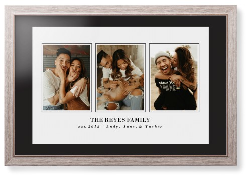 Classic Trio Framed Print, Rustic, Modern, Black, Black, Single piece, 20x30, White