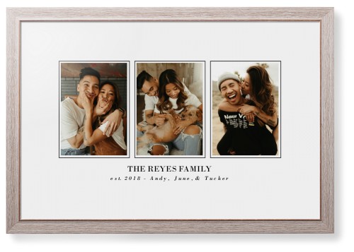 Classic Trio Framed Print, Rustic, Modern, White, White, Single piece, 20x30, White