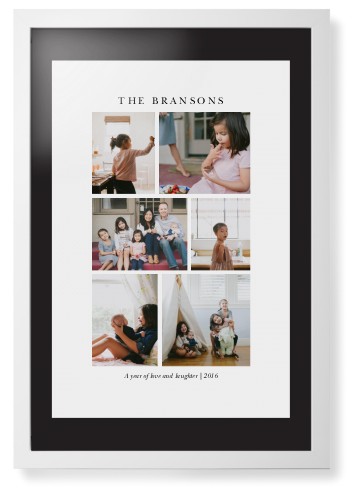Gallery Montage of Memories Framed Print, White, Contemporary, None, Black, Single piece, 20x30, White