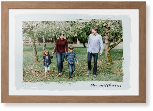 Brush Stroke Border Framed Print, Natural, Contemporary, None, None, Single piece, 20x30, Gray, air