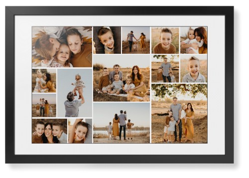 Gallery of Fifteen Framed Print, Black, Contemporary, Black, White, Single piece, 20x30, Multicolor