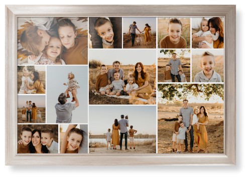 Gallery of Fifteen Framed Print, Metallic, Modern, None, None, Single piece, 20x30, Multicolor