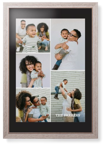 Gallery of Five Portrait Framed Print, Rustic, Modern, Black, Black, Single piece, 20x30, Multicolor