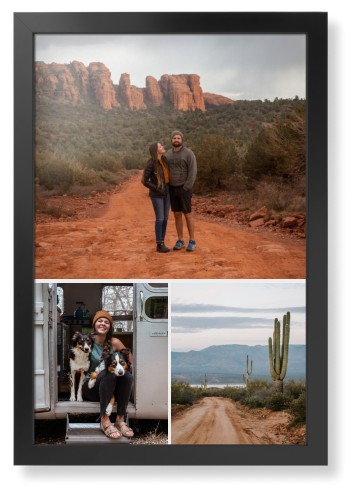 Gallery of Three Portrait Framed Print, Black, Contemporary, None, None, Single piece, 20x30, Multicolor