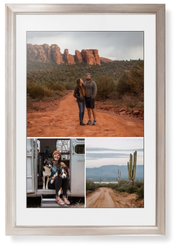 Gallery of Three Portrait Framed Print, Metallic, Modern, Black, White, Single piece, 20x30, Multicolor, multi