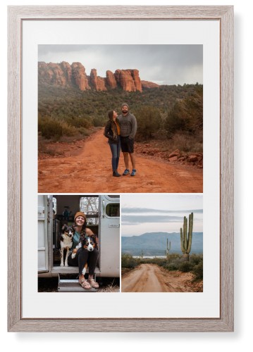 Gallery of Three Portrait Framed Print, Rustic, Modern, None, White, Single piece, 20x30, Multicolor, multi