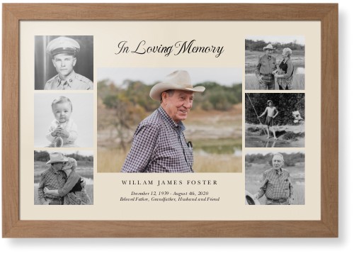 Gallery of Seven Memorial Framed Print, Natural, Contemporary, None, None, Single piece, 20x30, Multicolor, multi