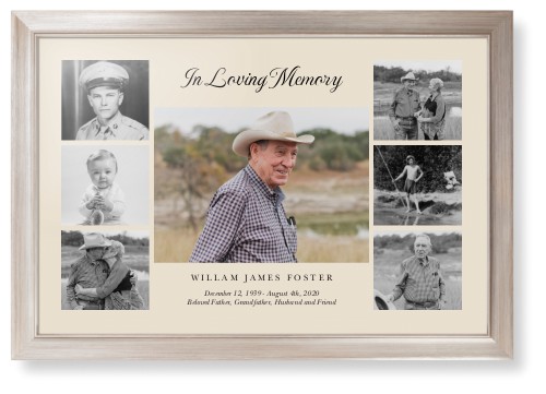 Gallery of Seven Memorial Framed Print, Metallic, Modern, None, None, Single piece, 20x30, Multicolor