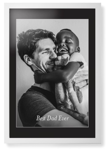 Gradient Portrait Framed Print, White, Contemporary, White, Black, Single piece, 20x30, White