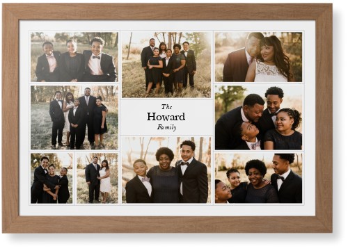 Modern Family Collage Framed Print, Natural, Contemporary, None, None, Single piece, 20x30, White