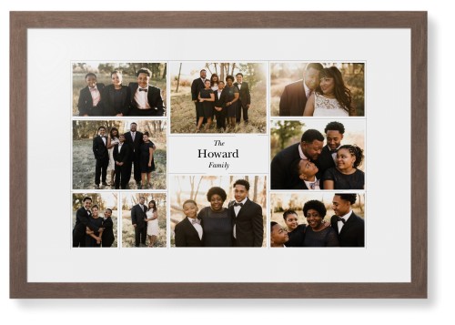 Modern Family Collage Framed Print, Walnut, Contemporary, White, White, Single piece, 20x30, White